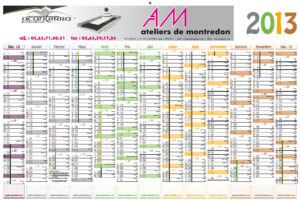 Calendrier 2013 des Ateliers de Montredon