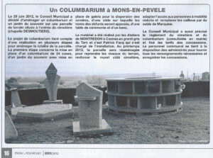 Un columbarium à Mons-en-Pevele