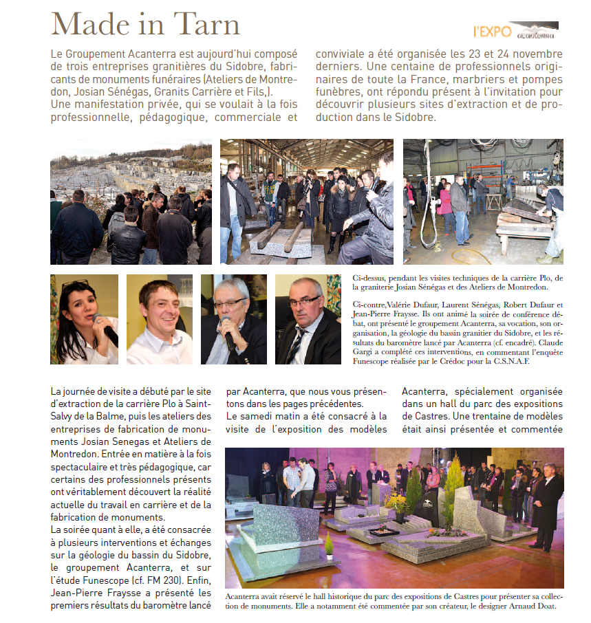 Funéraire Magazine - Ateliers de Montredon