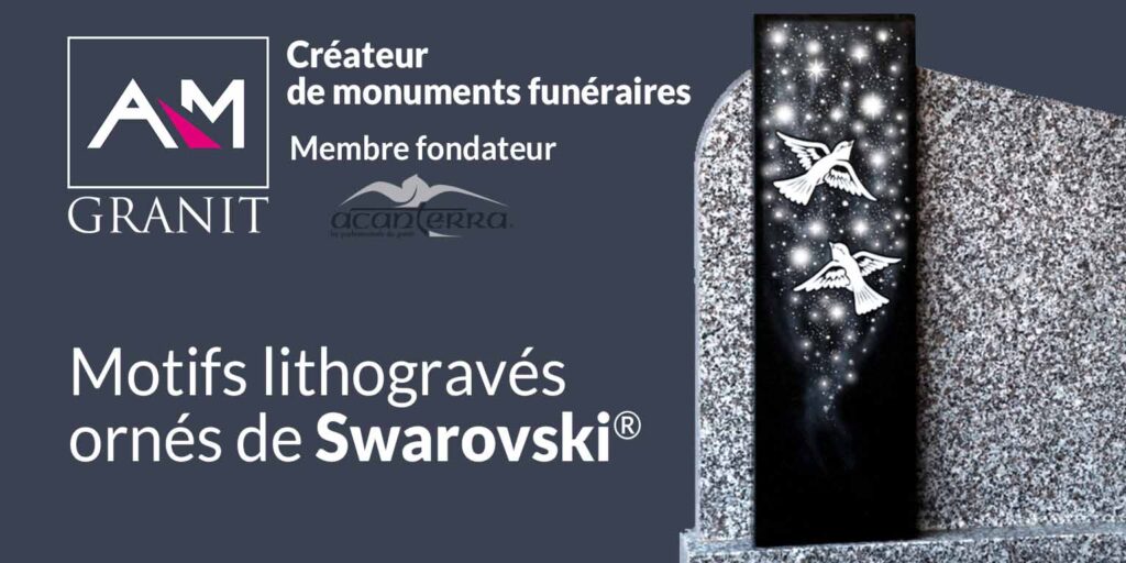 Motifs lithogravés ornés de Swarovski