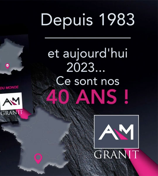 Les 40 ans d’AM GRANIT ! Ateliers de Montredon depuis 1983…